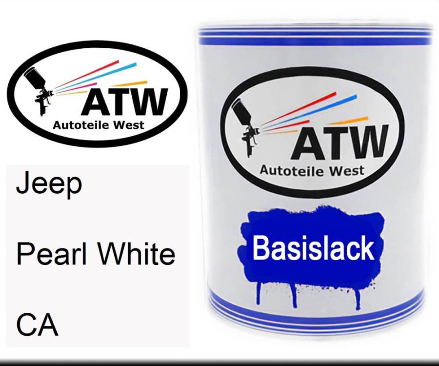 Jeep, Pearl White, CA: 1L Lackdose, von ATW Autoteile West.